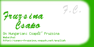 fruzsina csapo business card